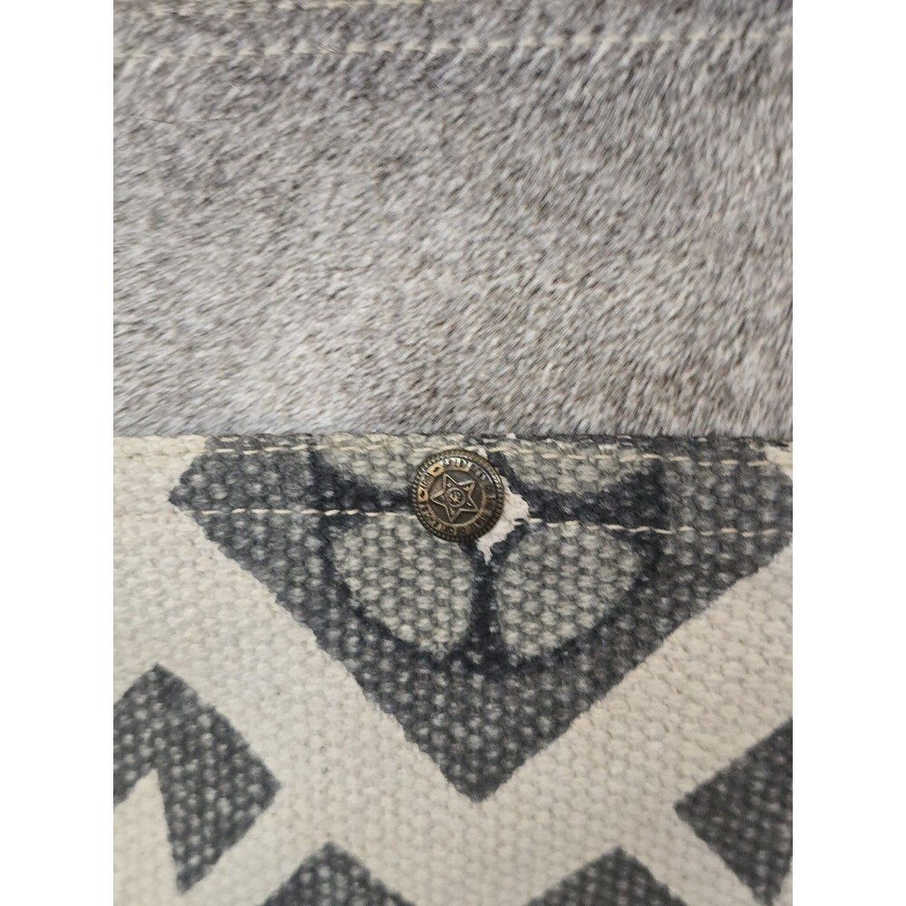 Myra Bag Crisscross Fantasy Crossbody Hair On Hide Leather Canvas Southwestern - Picture 5 of 11
